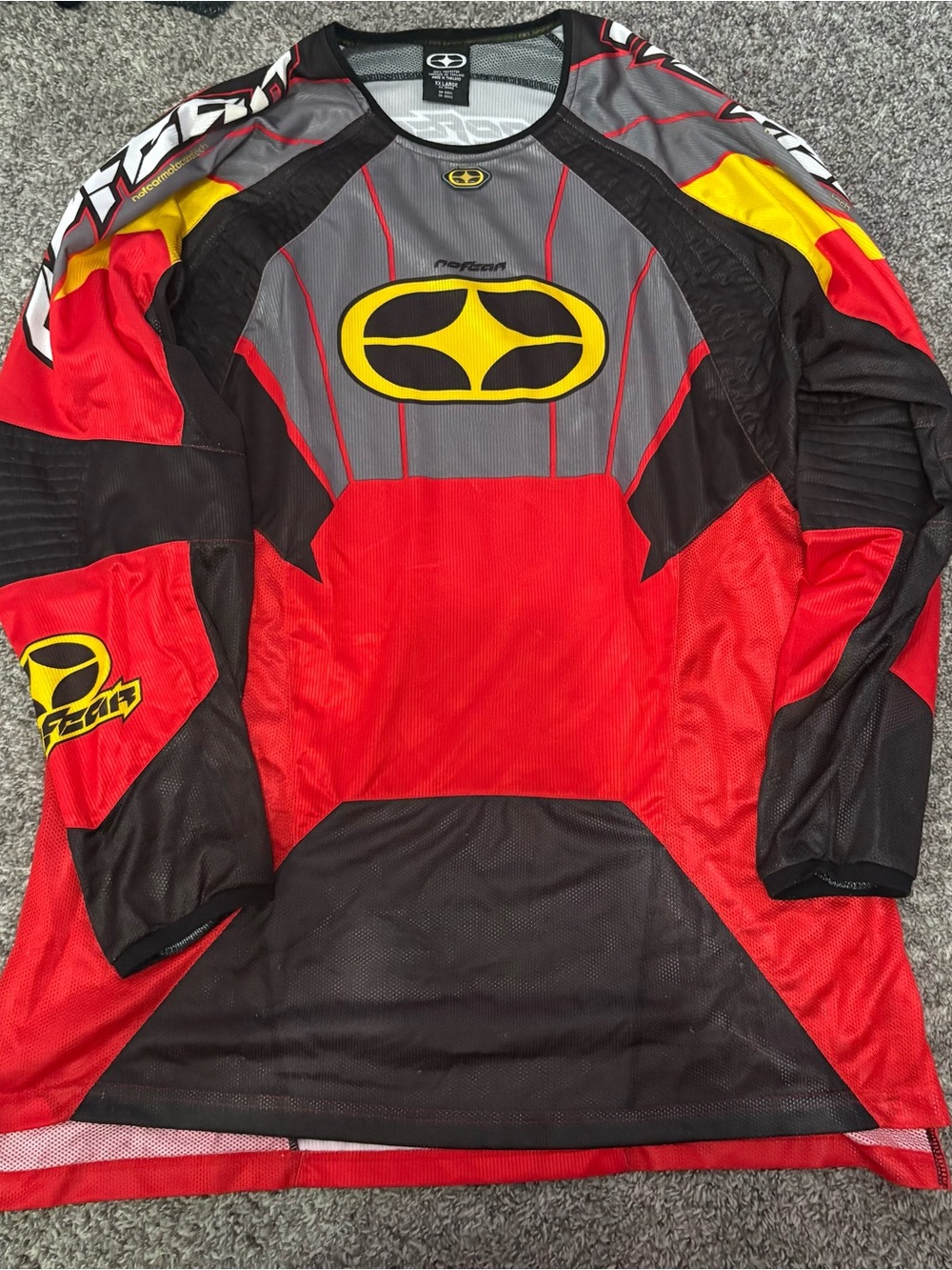 No fear Red Black Yellow Motocross Jersey